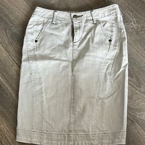 Denim pencil skirt
